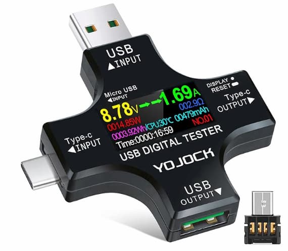 Typical USB power meter