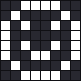 The smiley sprite enlarged: an 8 x 8 grid with a round face, two eyes and a smile